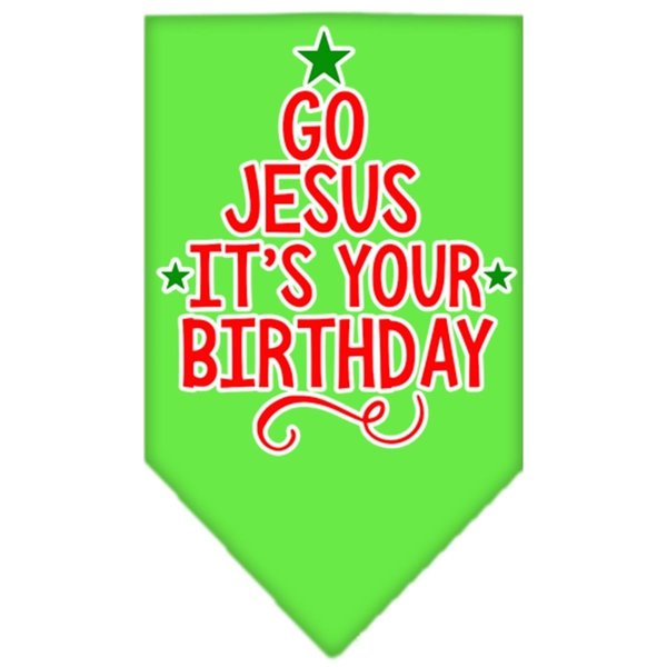 Mirage Pet Products Go Jesus Screen Print BandanaLime Green Small 66-175 SMLG